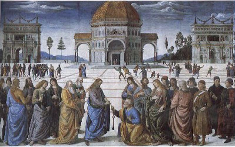 Christian kingdom of heaven will be the key to St. Peter's, Pietro Perugino